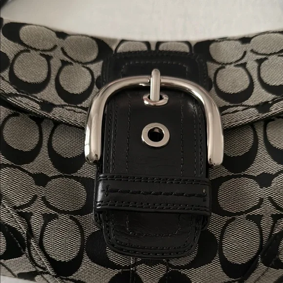 Coach Black and Gray Shoulder Bag - Picture 2 of 11